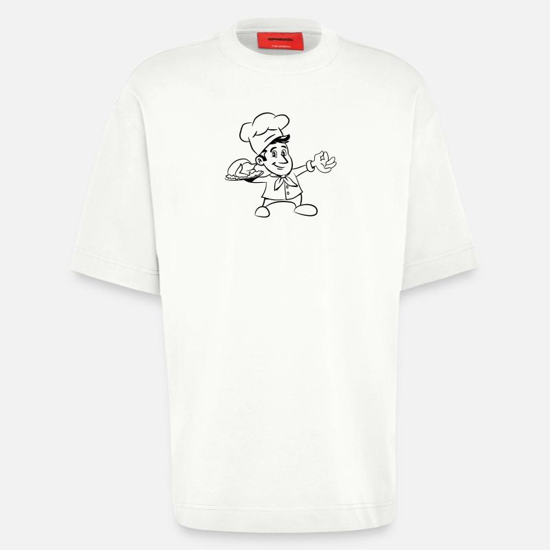 kochen koch hähnchen - Heavyweight T-Shirt - made by SPREAD  - OFF WHITE
