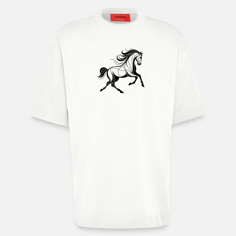 Pferd - Heavyweight T-Shirt - made by SPREAD  - OFF WHITE