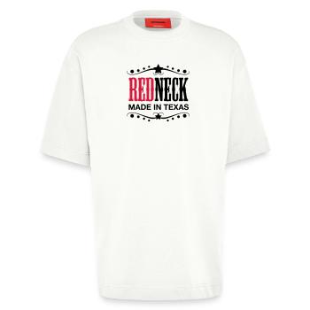 redneck_f2 - Heavyweight T-Shirt - made by SPREAD  - OFF WHITE - Front - Fiona (171cm)