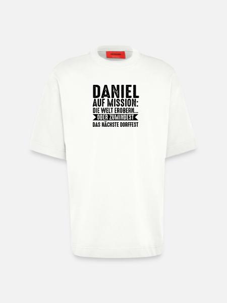 First name Daniel - Heavyweight T-Shirt - made by SPREAD  - OFF WHITE