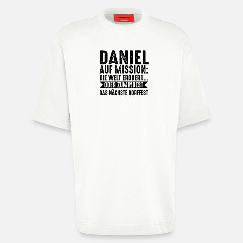 First name Daniel - Heavyweight T-Shirt - made by SPREAD  - OFF WHITE