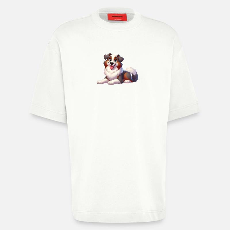 Australischer Schäferhund 2 - Heavyweight T-Shirt - made by SPREAD  - OFF WHITE