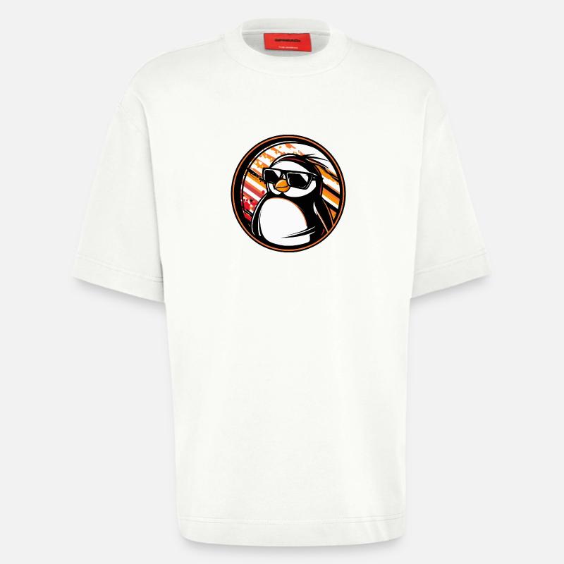 Pinguin Comic Cool Sommer - Heavyweight T-Shirt - made by SPREAD  - OFF WHITE