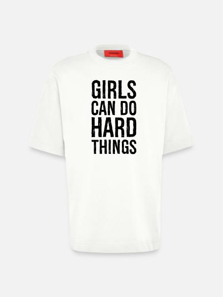 Mädchen können harte Dinge tun - Heavyweight T-Shirt - made by SPREAD  - OFF WHITE