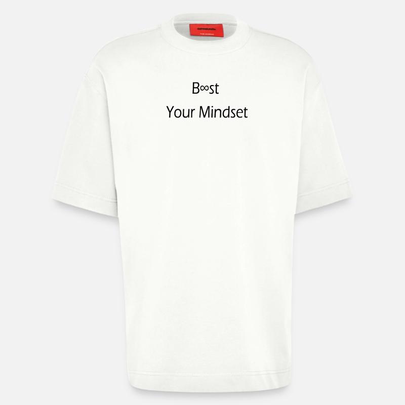 Boost your Mindset / Motivation/ Disziplin/ Spruch - Heavyweight T-Shirt - made by SPREAD  - OFF WHITE
