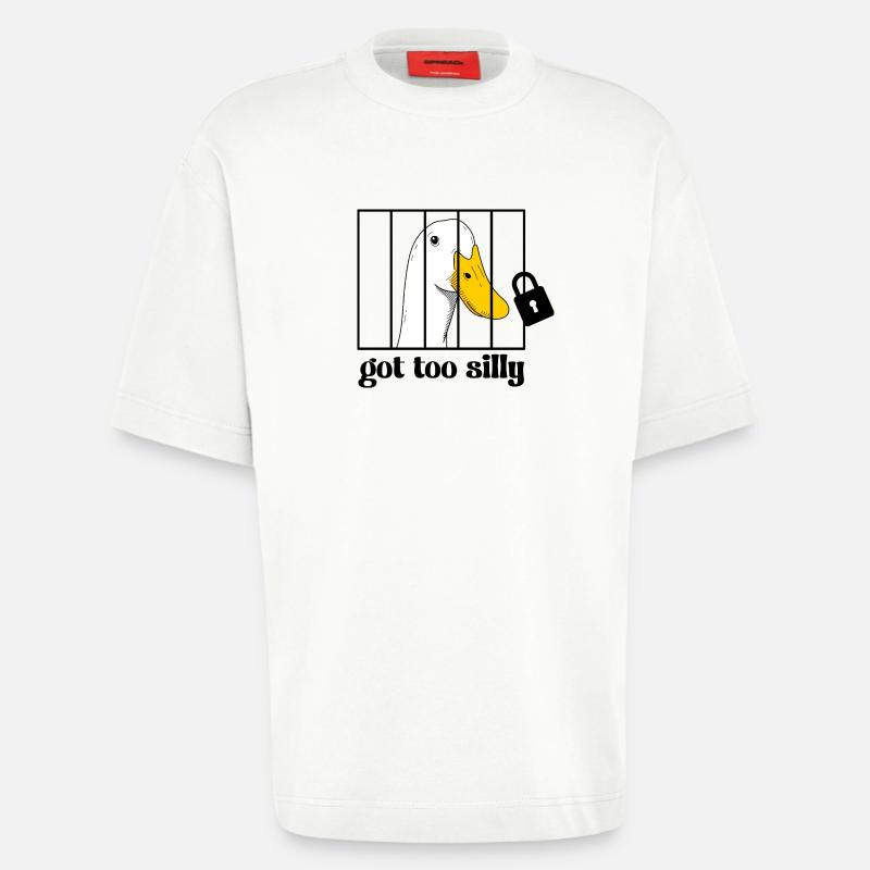 Gans hinter gittern - Heavyweight T-Shirt - made by SPREAD  - OFF WHITE