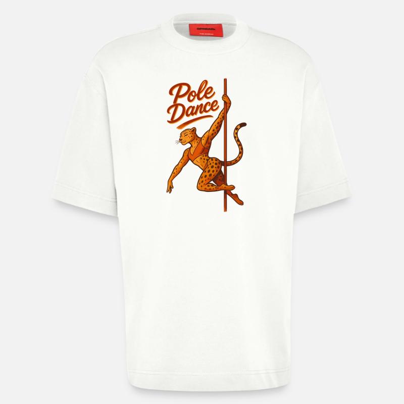 Pole Dance Leopardin Poledancerin Geschenk - Heavyweight T-Shirt - made by SPREAD  - OFF WHITE
