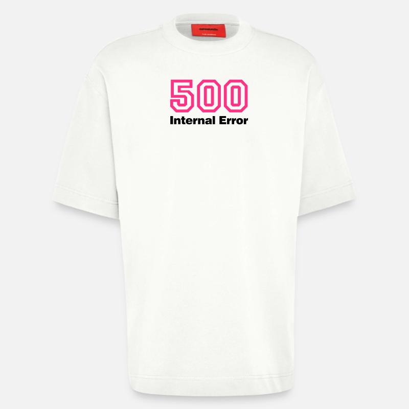 Error 500 Internal Error - Heavyweight T-Shirt - made by SPREAD  - OFF WHITE