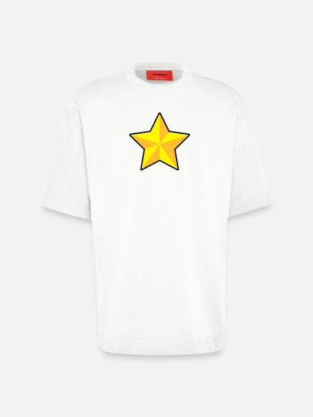 3D Stern | 3D Star | Dimension - Heavyweight T-Shirt - made by SPREAD - OFF WHITE
