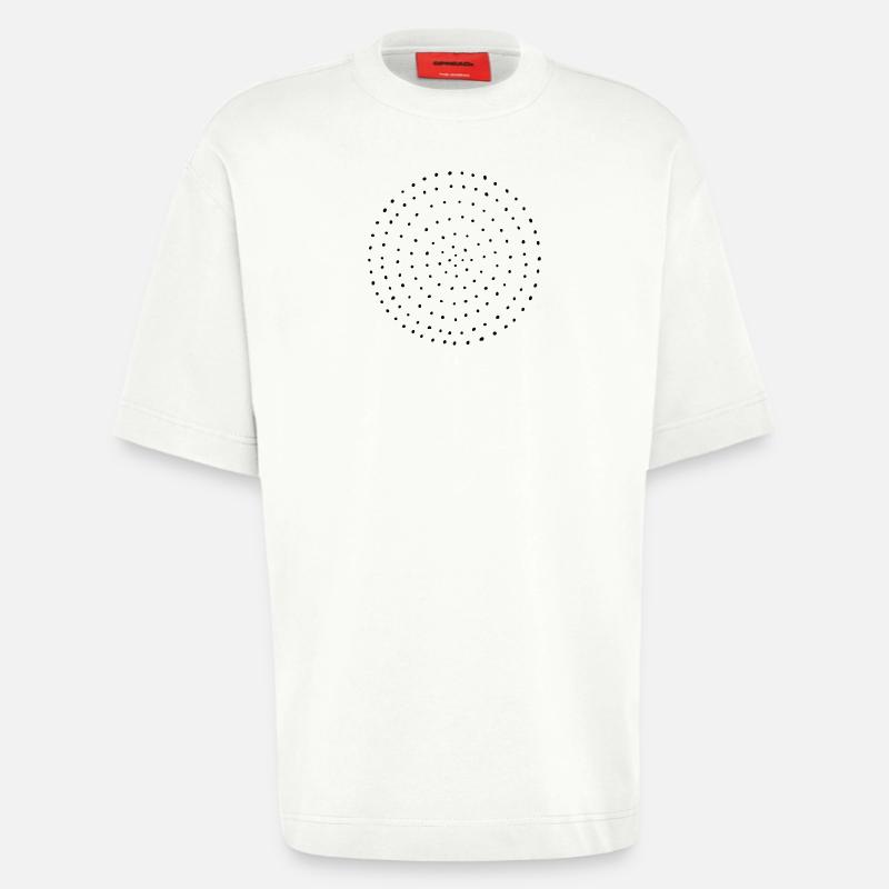 Dotted dots circle dots pattern gift - Heavyweight T-Shirt - made by SPREAD - OFF WHITE