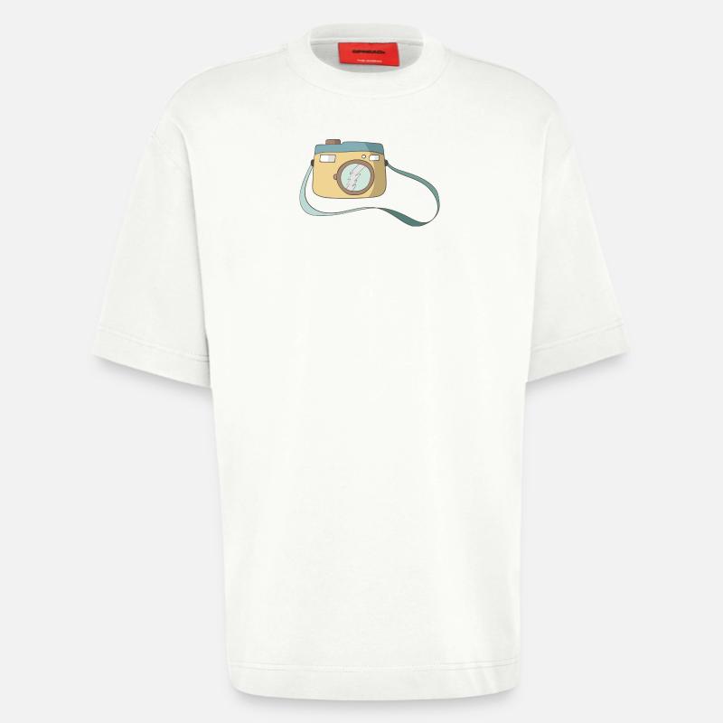 camera - Heavyweight T-Shirt - made by SPREAD  - OFF WHITE