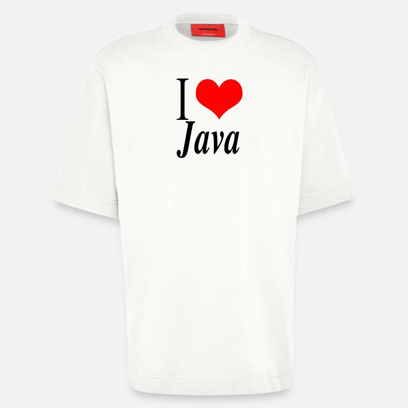 J'adore Java - T-shirt bio épais oversize fabriqué en UE - OFF WHITE