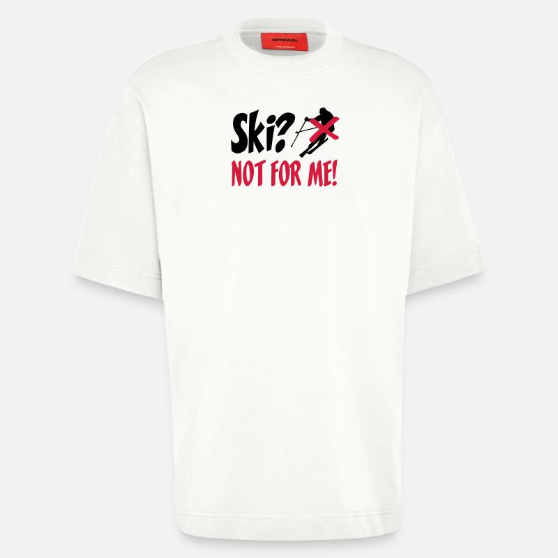 I hate Ski - Heavyweight T-Shirt - made by SPREAD  - OFF WHITE