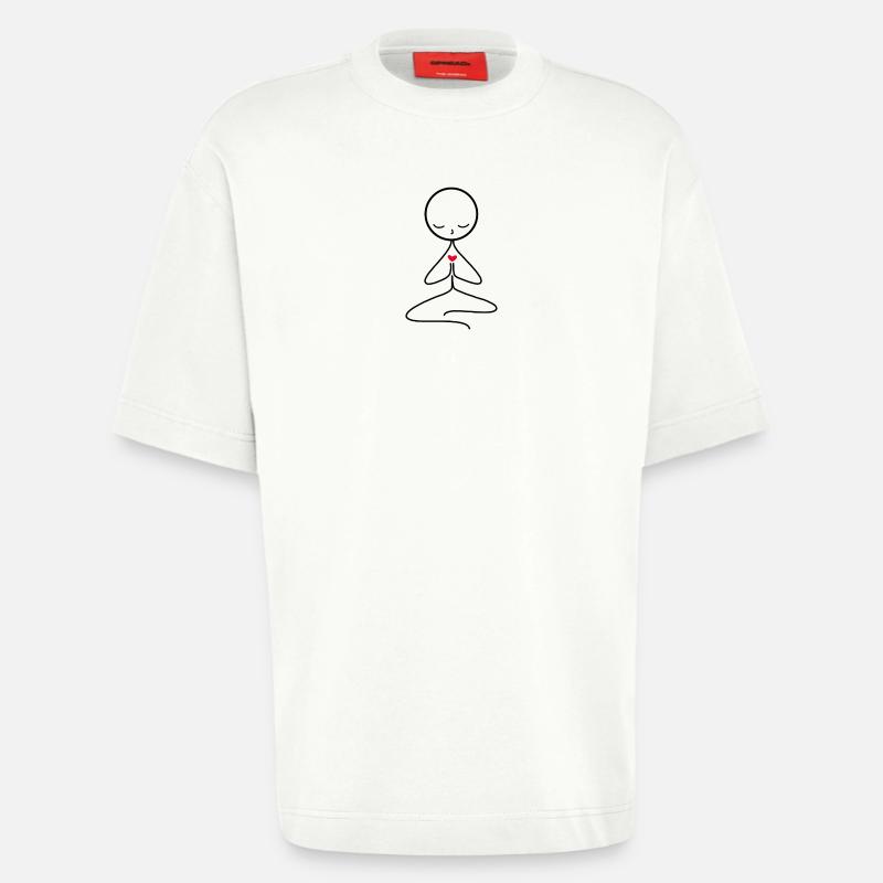 meditation - Heavyweight T-Shirt - made by SPREAD  - OFF WHITE