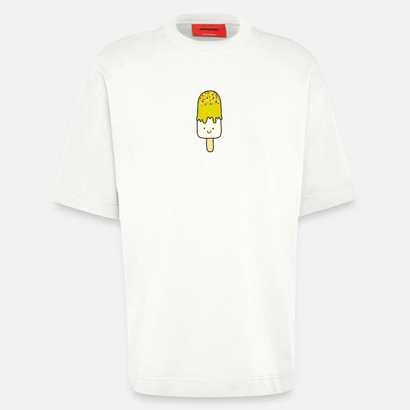 Eiscreme Eis Essen - Heavyweight T-Shirt - made by SPREAD  - OFF WHITE