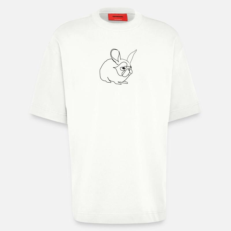 Hase oder Mops - Heavyweight T-Shirt - made by SPREAD  - OFF WHITE