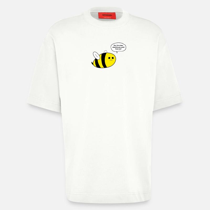 Thick bee bee gift - Heavyweight T-Shirt - made by SPREAD  - OFF WHITE