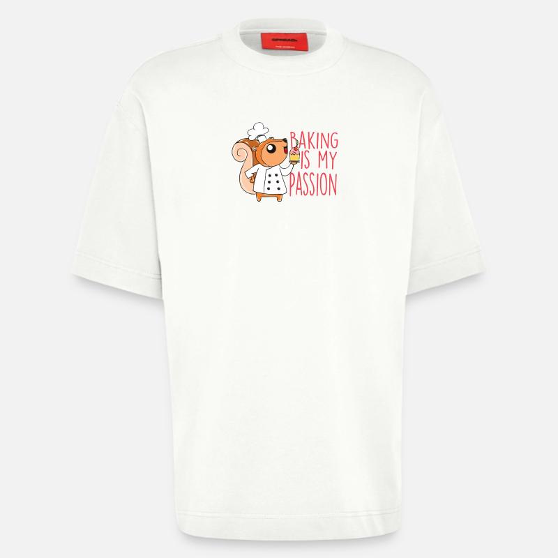 Backen Eichhörnchen - Heavyweight T-Shirt - made by SPREAD  - OFF WHITE
