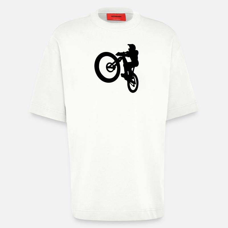 Saut VTT - T-shirt bio épais oversize fabriqué en UE - OFF WHITE