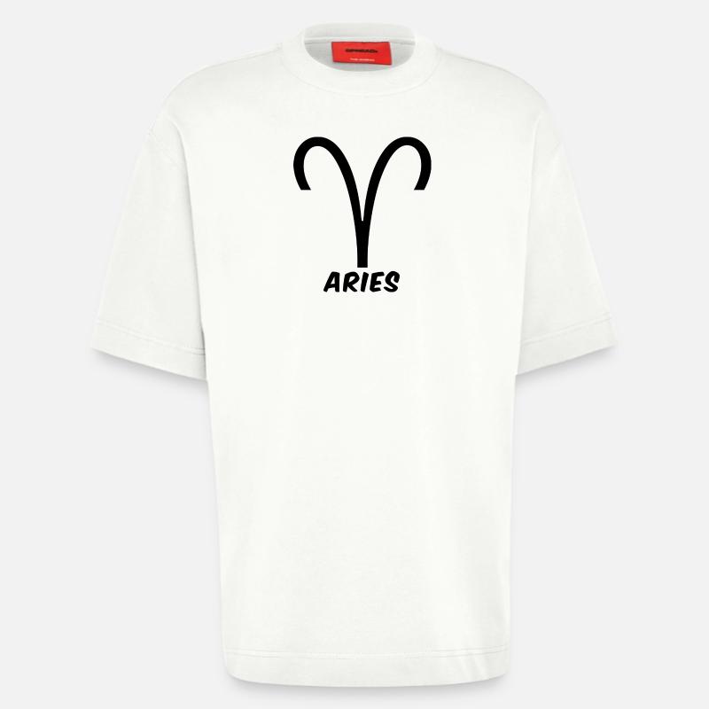 Widder Sternzeichen Widder Widder Horoskop - Heavyweight T-Shirt - made by SPREAD  - OFF WHITE