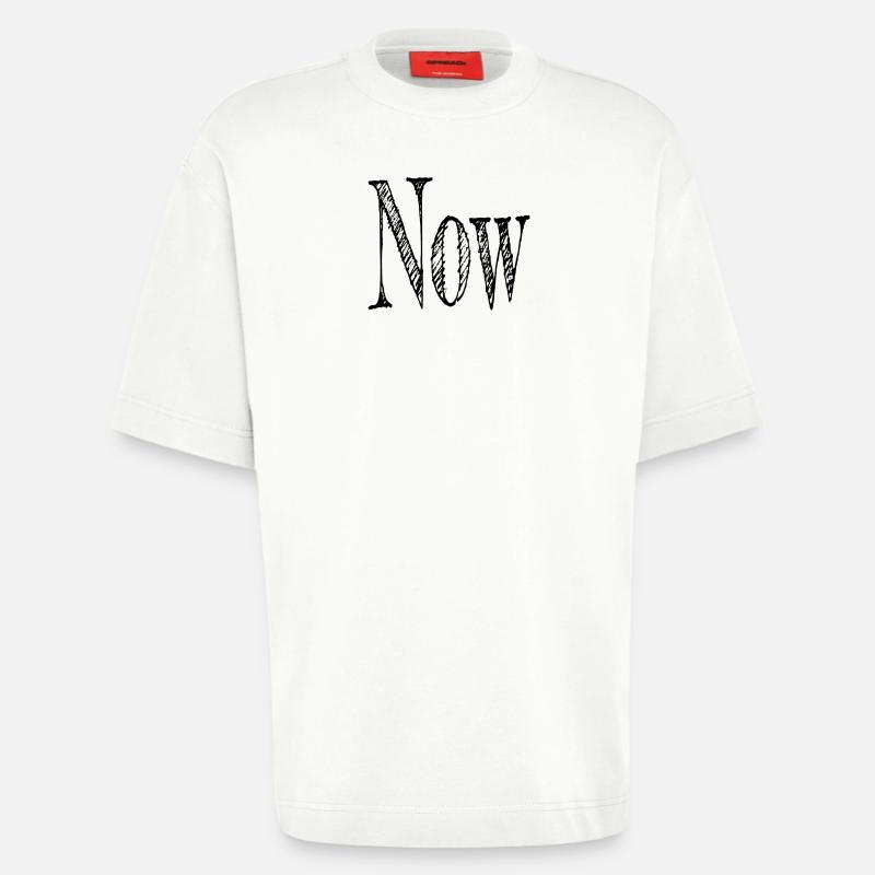 Jetzt oder now - Heavyweight T-Shirt - made by SPREAD  - OFF WHITE