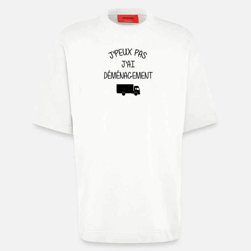 frachtführer / möbelpacker / mover / bewegen - Heavyweight T-Shirt - made by SPREAD  - OFF WHITE