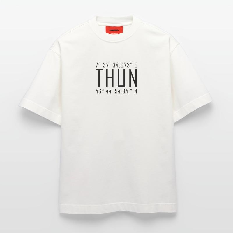 Thun Coordinates – Typography with Local Reference Besch Heavyweight T-Shirt - made by SPREAD 