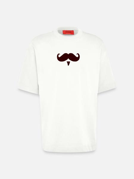 Schnurrbart Schnauz Oberlippenbart Geschenk - Heavyweight T-Shirt - made by SPREAD  - OFF WHITE