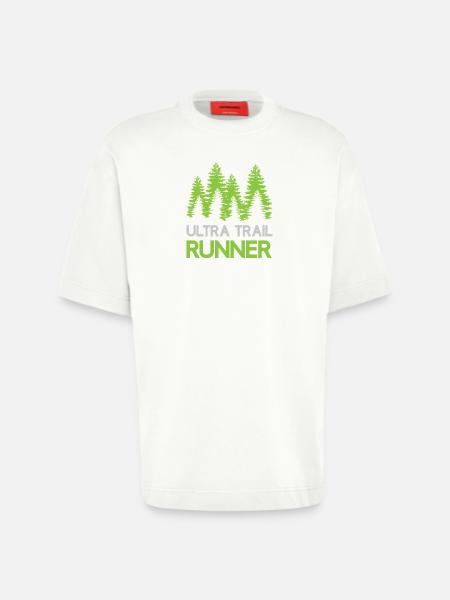 Ultra Trail Runner - T-shirt bio épais oversize fabriqué en UE - OFF WHITE