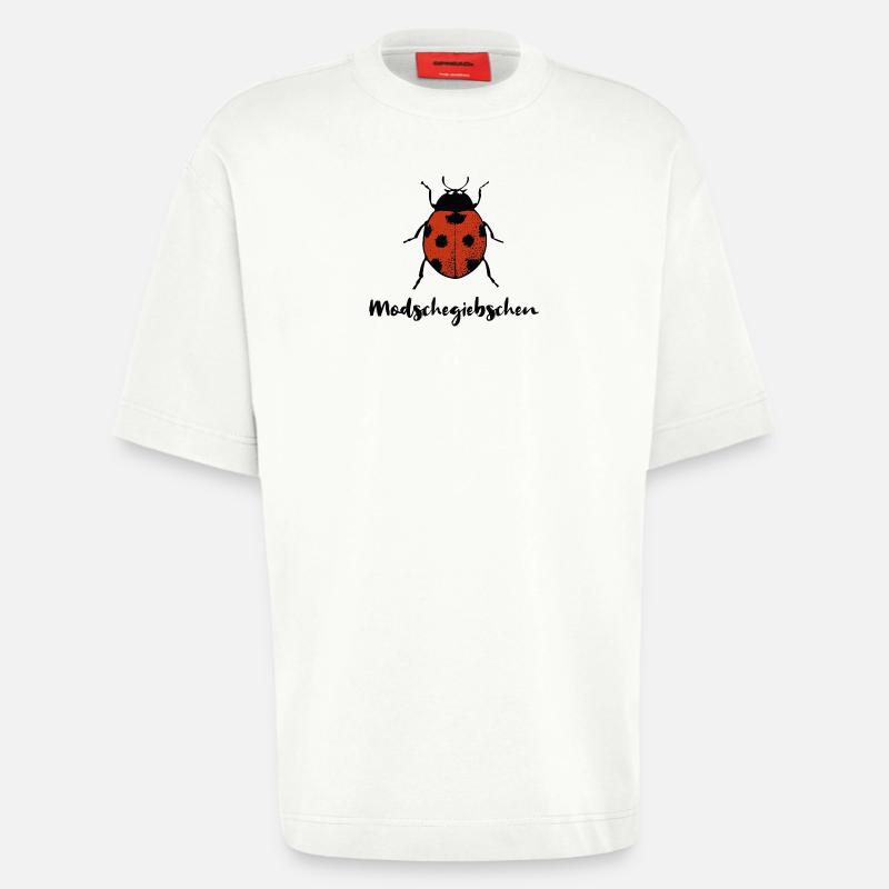 Modschegiebchen Marienkäfer Sächsisch Geschenk - Heavyweight T-Shirt - made by SPREAD  - OFF WHITE
