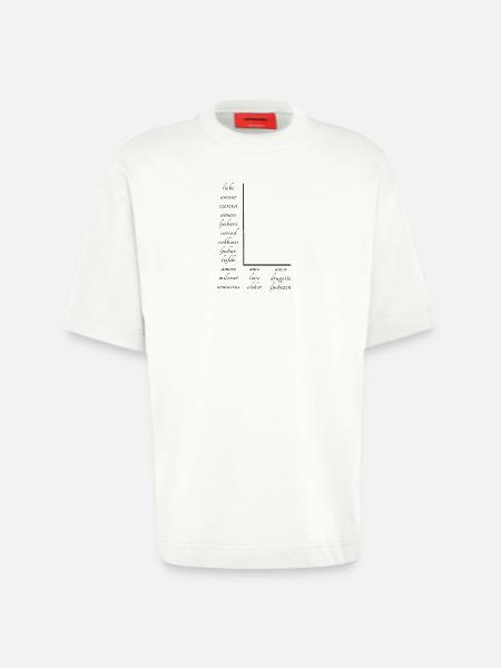 Love on many different languages - Heavyweight T-Shirt - made by SPREAD - OFF WHITE