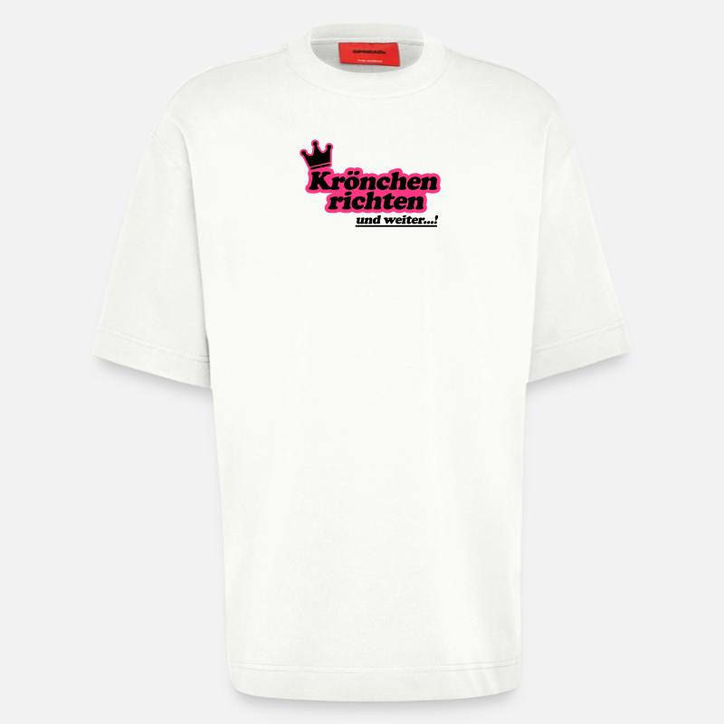 Krönchen richten 2Farben - Heavyweight T-Shirt - made by SPREAD - OFF WHITE