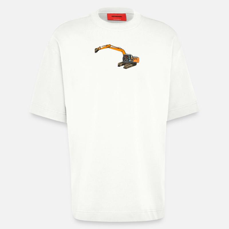 Löffelbagger greift ein - Heavyweight T-Shirt - made by SPREAD  - OFF WHITE
