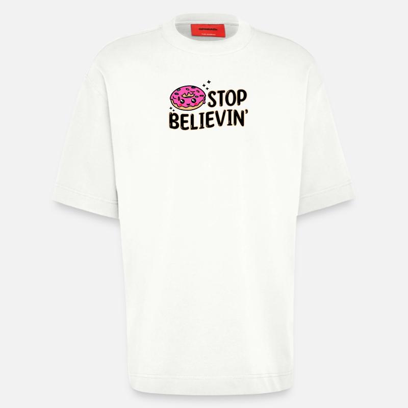 Sweets Snacking Statement Delicious Donut - Heavyweight T-Shirt - made by SPREAD - OFF WHITE