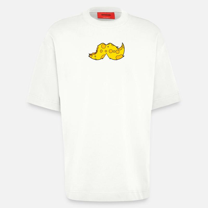 Käse Schnurrbart Bart - Heavyweight T-Shirt - made by SPREAD - OFF WHITE