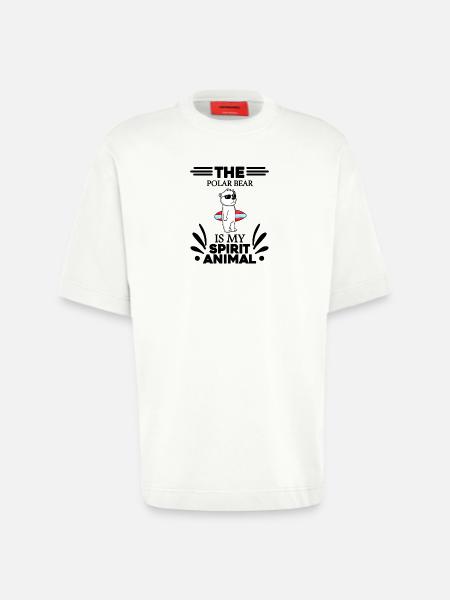 Polar Bear Polar Bear Bear - Heavyweight T-Shirt - made by SPREAD  - OFF WHITE