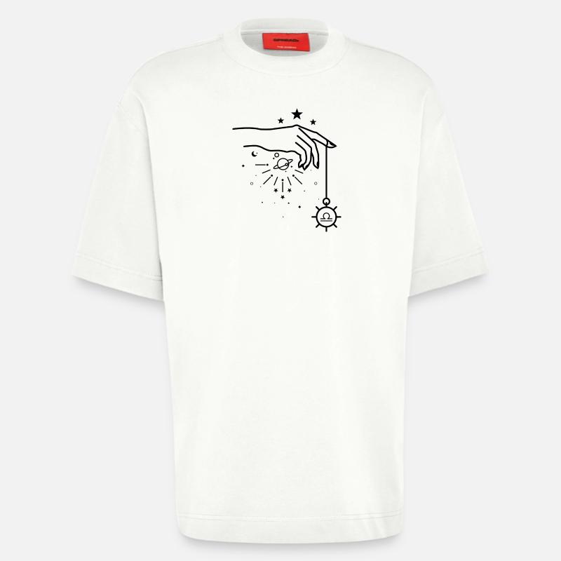Libra zodiac astrology - Heavyweight T-Shirt - made by SPREAD  - OFF WHITE