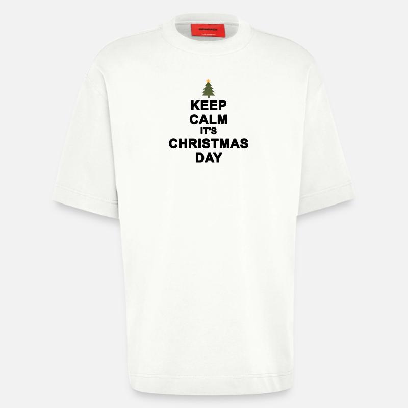 Keep calm Christmas - Heavyweight T-Shirt - made by SPREAD  - OFF WHITE