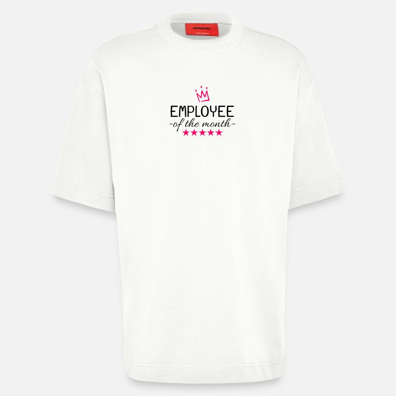 Cadeau de l’employé du mois - T-shirt bio épais oversize fabriqué en UE - OFF WHITE