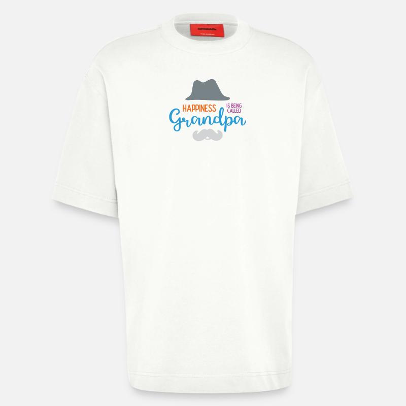 Happines wird Opa genannt - Heavyweight T-Shirt - made by SPREAD  - OFF WHITE