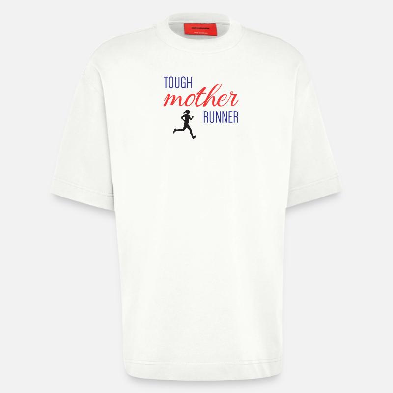 Mère coureuse coriace - T-shirt bio épais oversize fabriqué en UE - OFF WHITE