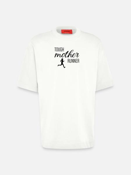 Tough Mother Runner - Heavyweight T-Shirt - made by SPREAD  - OFF WHITE