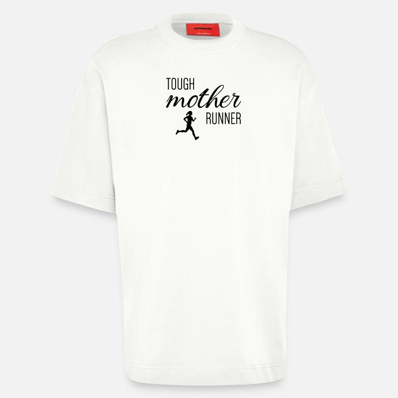 Mère coureuse coriace - T-shirt bio épais oversize fabriqué en UE - OFF WHITE