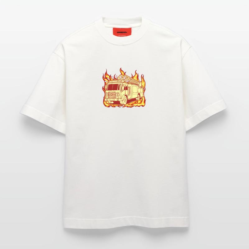 Fire engine fire brigade fire protection Heavyweight T-Shirt - made by SPREAD 