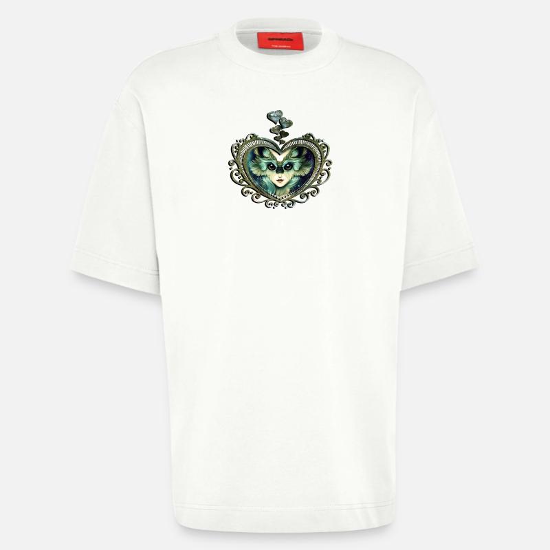 Das weise und wunderbare Eulenmädchen - Heavyweight T-Shirt - made by SPREAD  - OFF WHITE