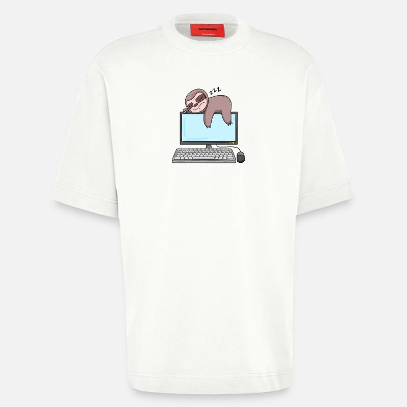 Computer Nerd Programmer Gift - Heavyweight T-Shirt - made by SPREAD - OFF WHITE