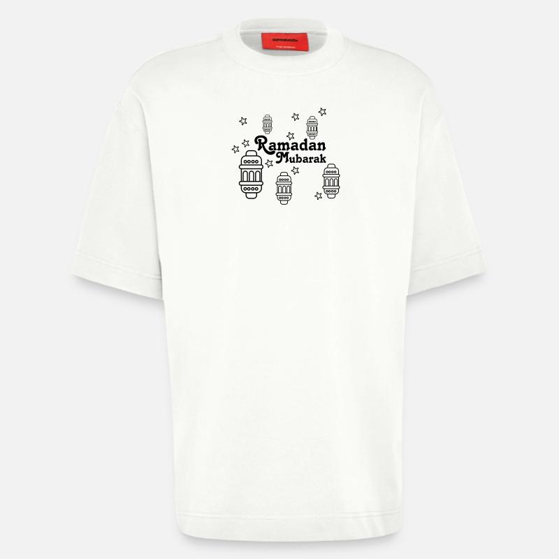 Ramadan Mubarak Lichter, Sternchen - Heavyweight T-Shirt - made by SPREAD  - OFF WHITE