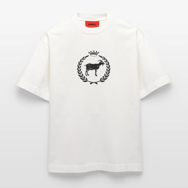 Bester Ziegen- oder Käse-Lorbeerkranz Heavyweight T-Shirt - made by SPREAD 