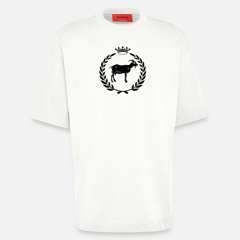 Bester Ziegen- oder Käse-Lorbeerkranz - Heavyweight T-Shirt - made by SPREAD  - OFF WHITE