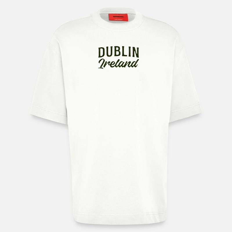 Dublin Irland Script Typografie - Heavyweight T-Shirt - made by SPREAD  - OFF WHITE